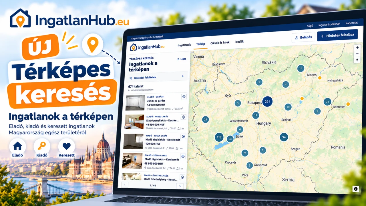 Új funkció az IngatlanHub.eu-n – ingatlankeresés térképen
