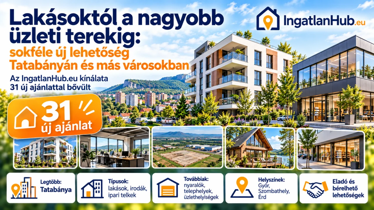 Friss ingatlankínálat Magyarországon