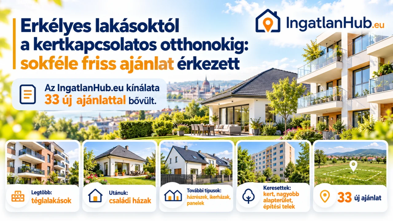 Friss ingatlankínálat Magyarországon