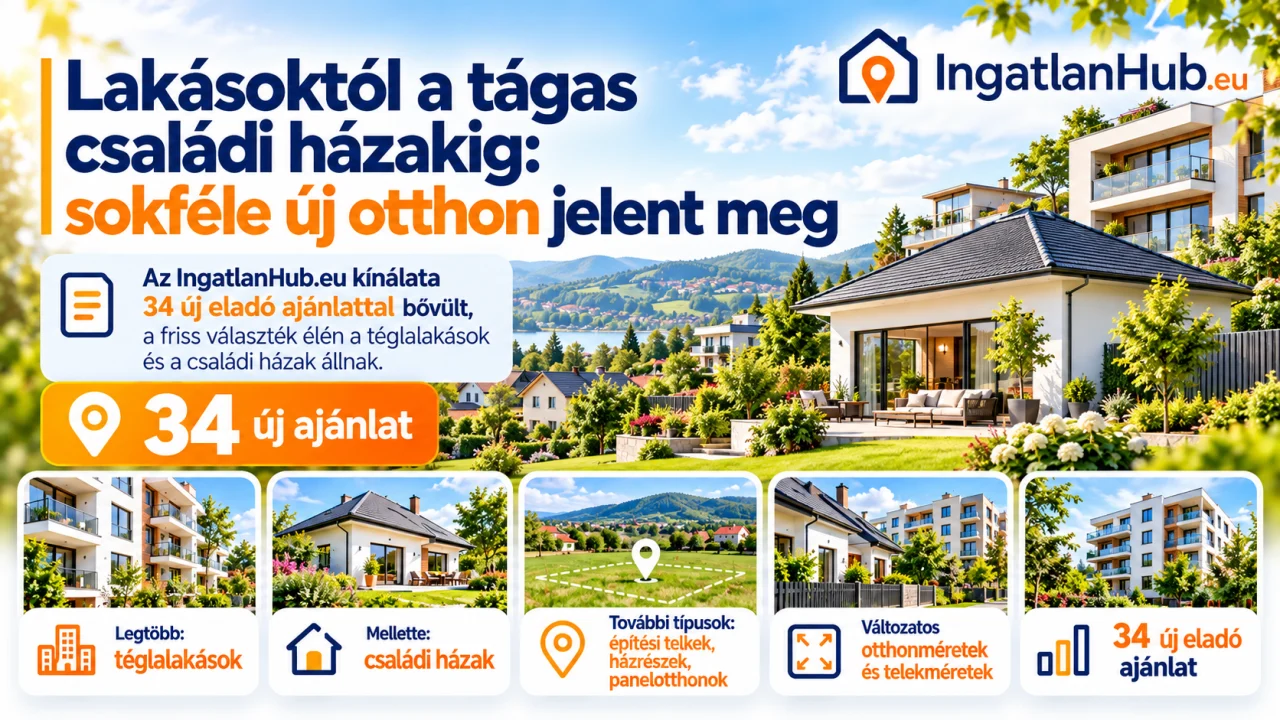 Friss ingatlankínálat Magyarországon