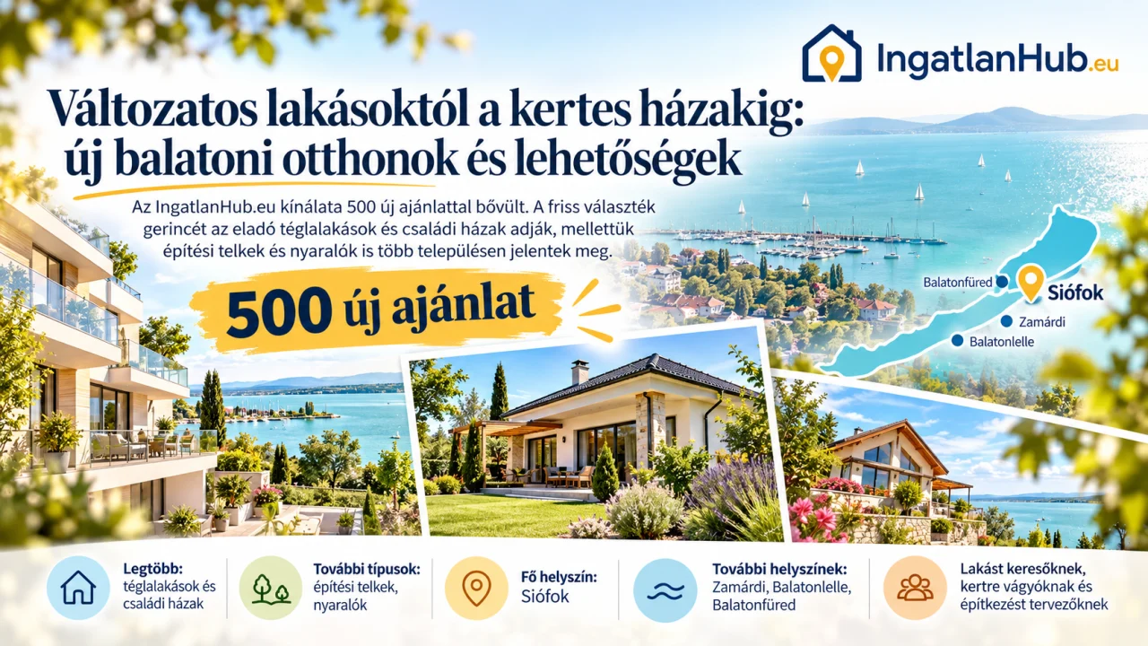 Friss ingatlankínálat Magyarországon