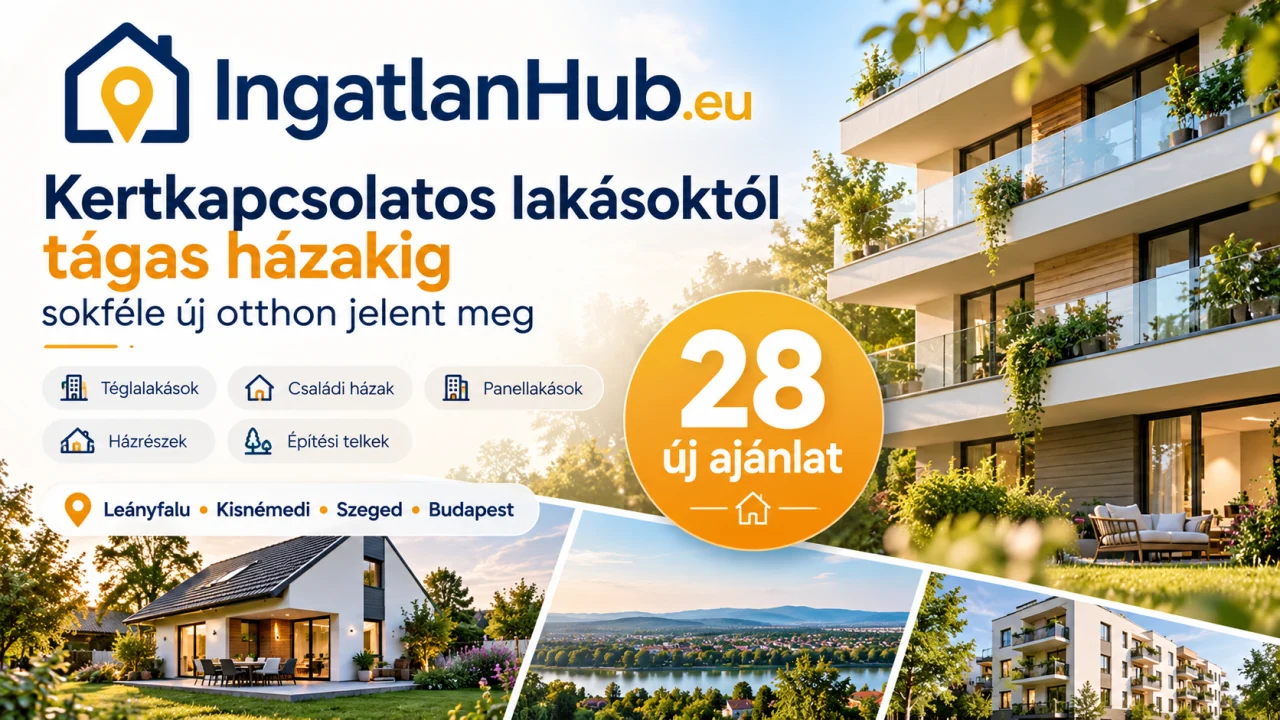 Friss ingatlankínálat Magyarországon